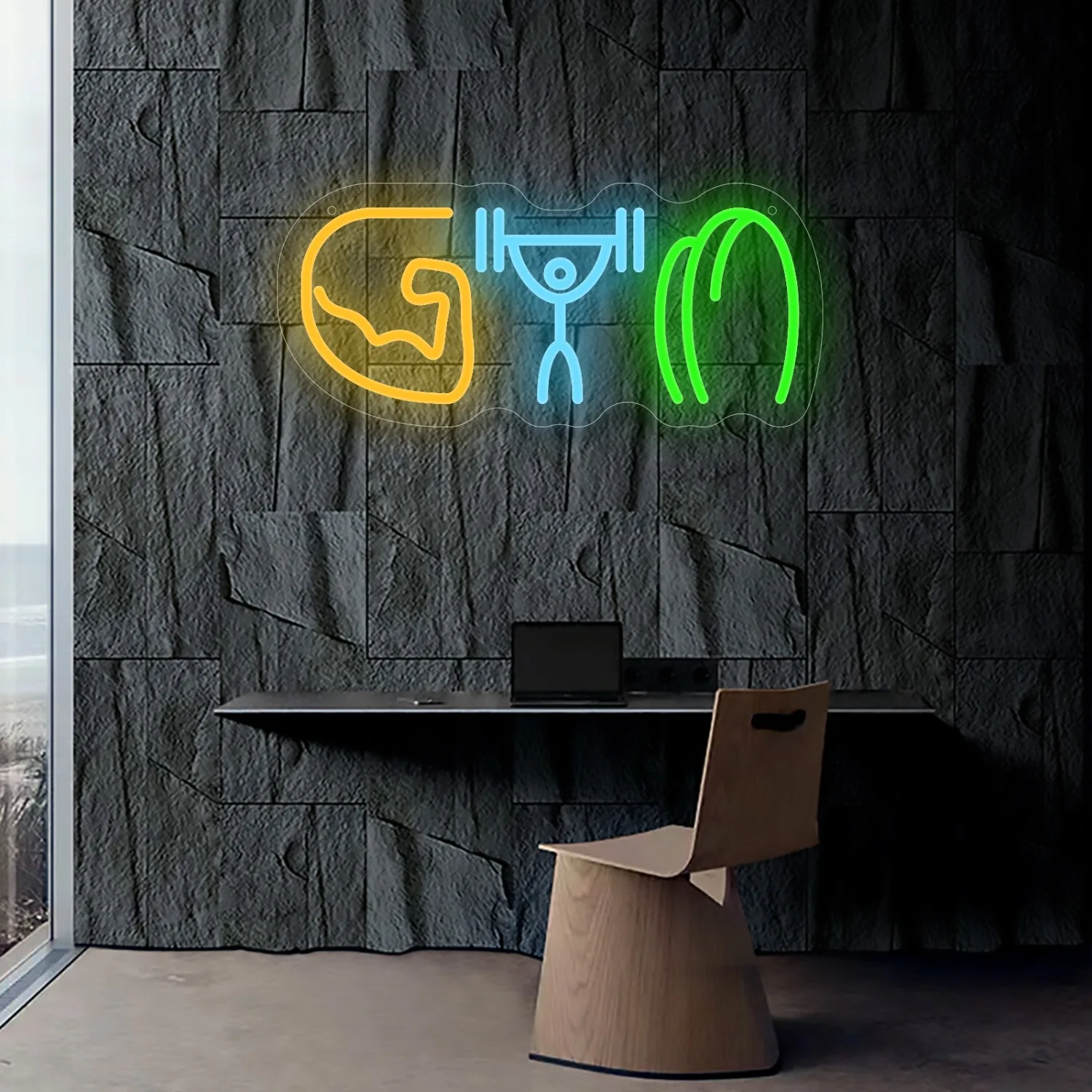 Gym Neon Sign Weightlifting Mu - огляд і ціна Home Gym Neon Sign