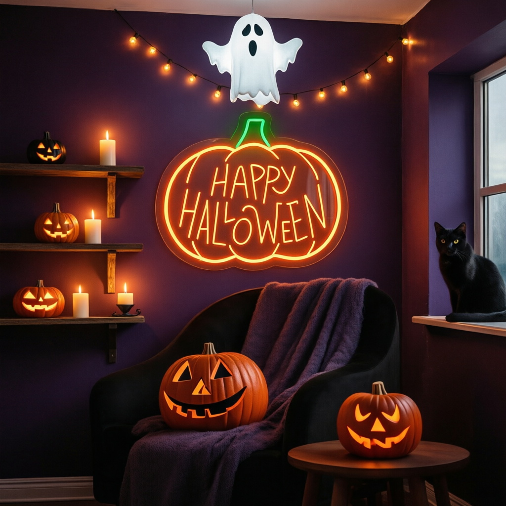Halloween Neon Sign Custom Pum - огляд і ціна Home Gym Neon Sign
