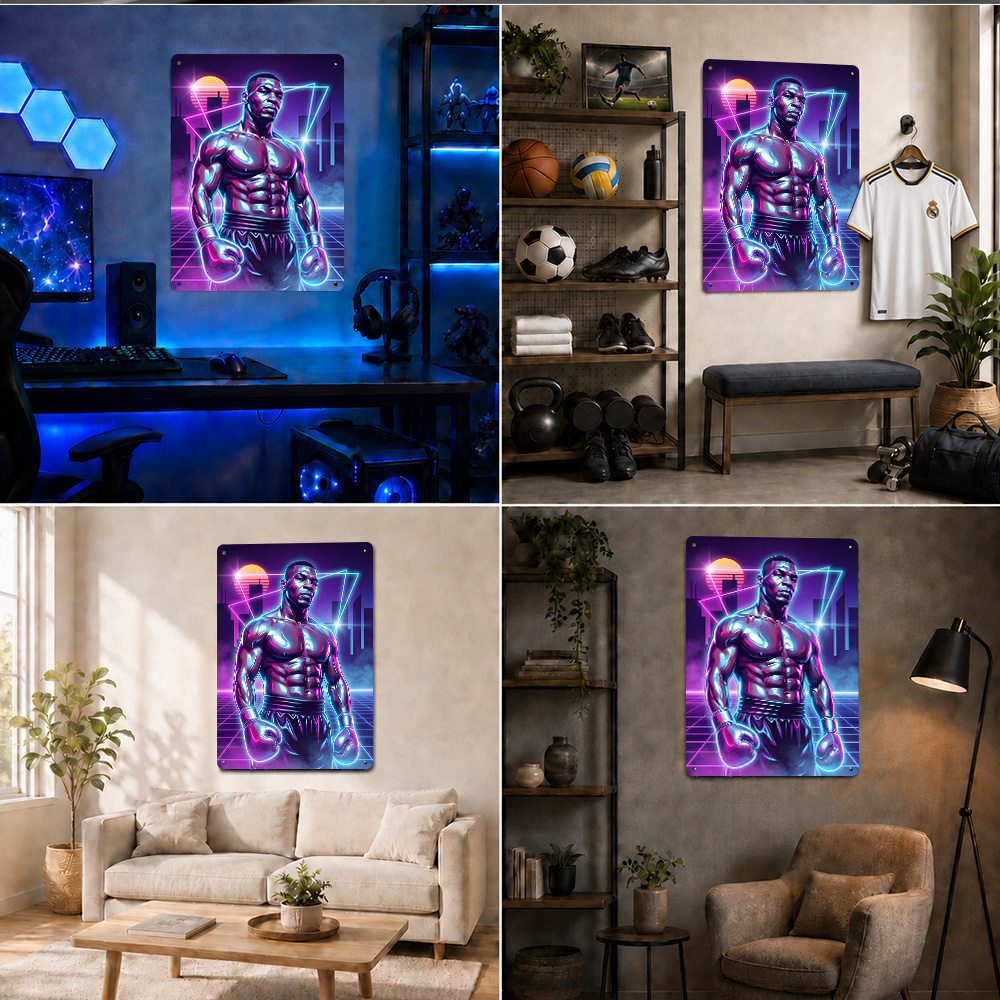 Mike Tyson Boxing Textured Met - огляд і ціна Home Gym Neon Sign
