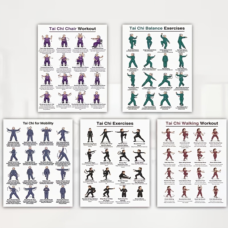A4 Size 5pcs Tai Chi Workout S - огляд і ціна Home Gym Routine