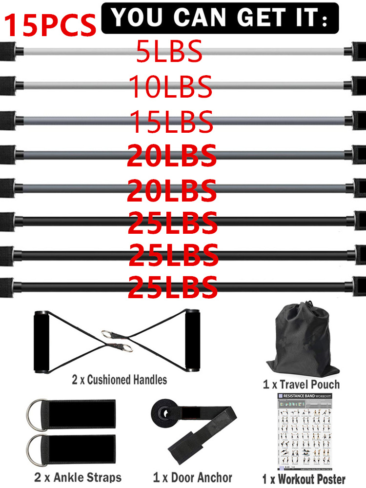 145lb Fitness Booty Resistance - огляд і ціна Home Gym Equipment Set